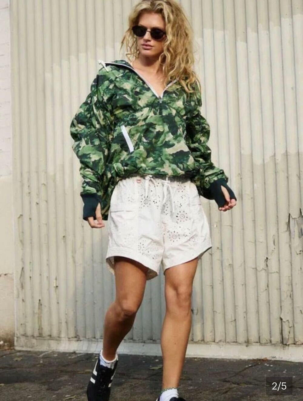 FP Movement Happy Camper Printed Pullover in Camo Size XS